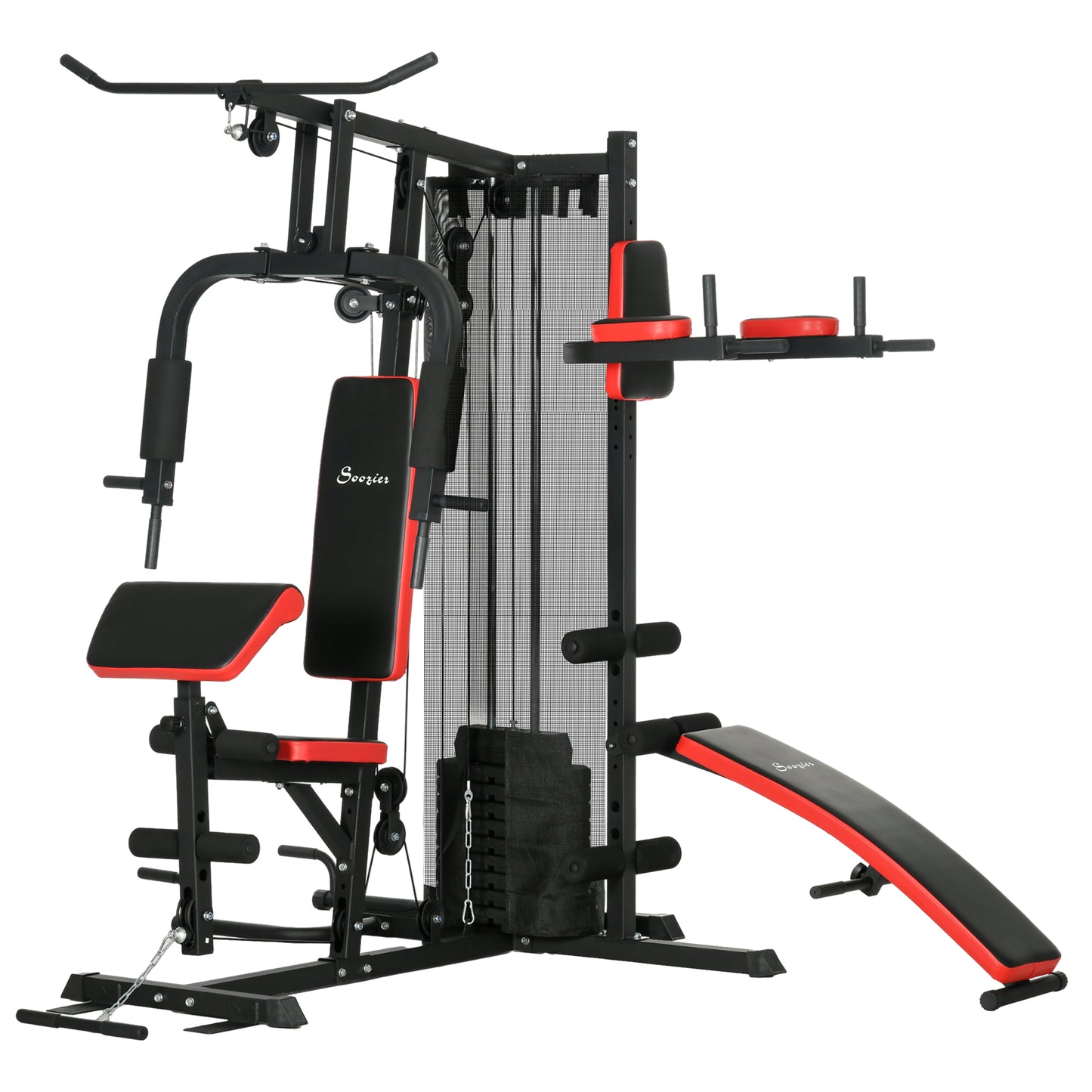 Station d'entraînement multifonction avec poids 65 kg