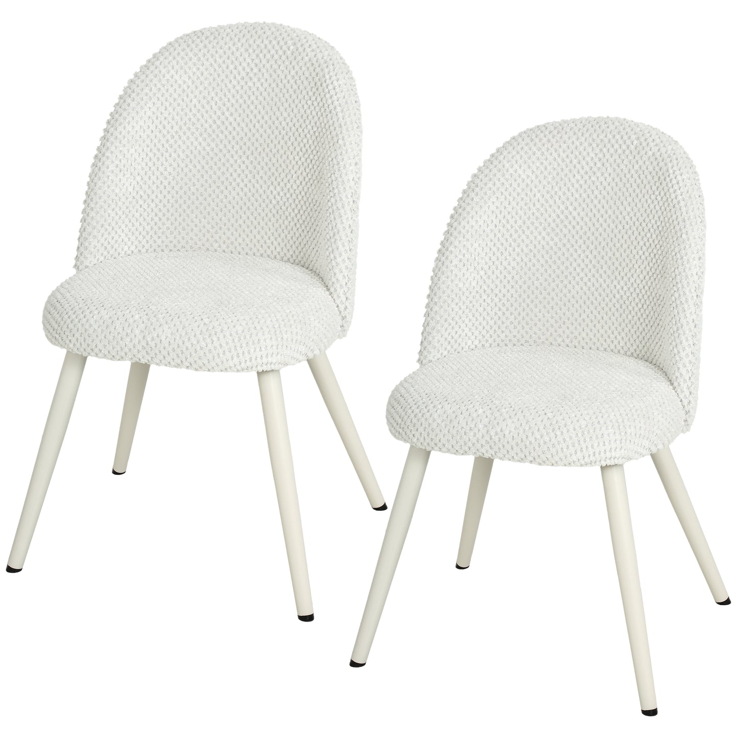Chaises de salle à manger velours rembourrées — lot de 2
