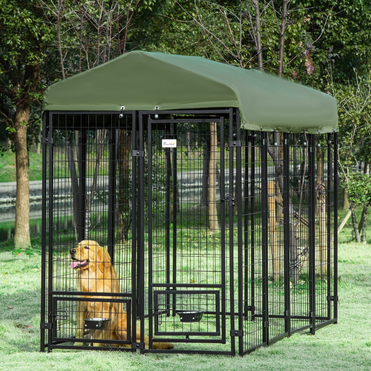 Enclos pour chien extérieur verrouillable acier soudé