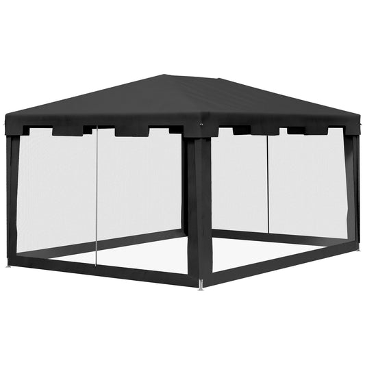 Gazebo 10×13 pi avec Murs Moustiquaire - Tente de Jardin