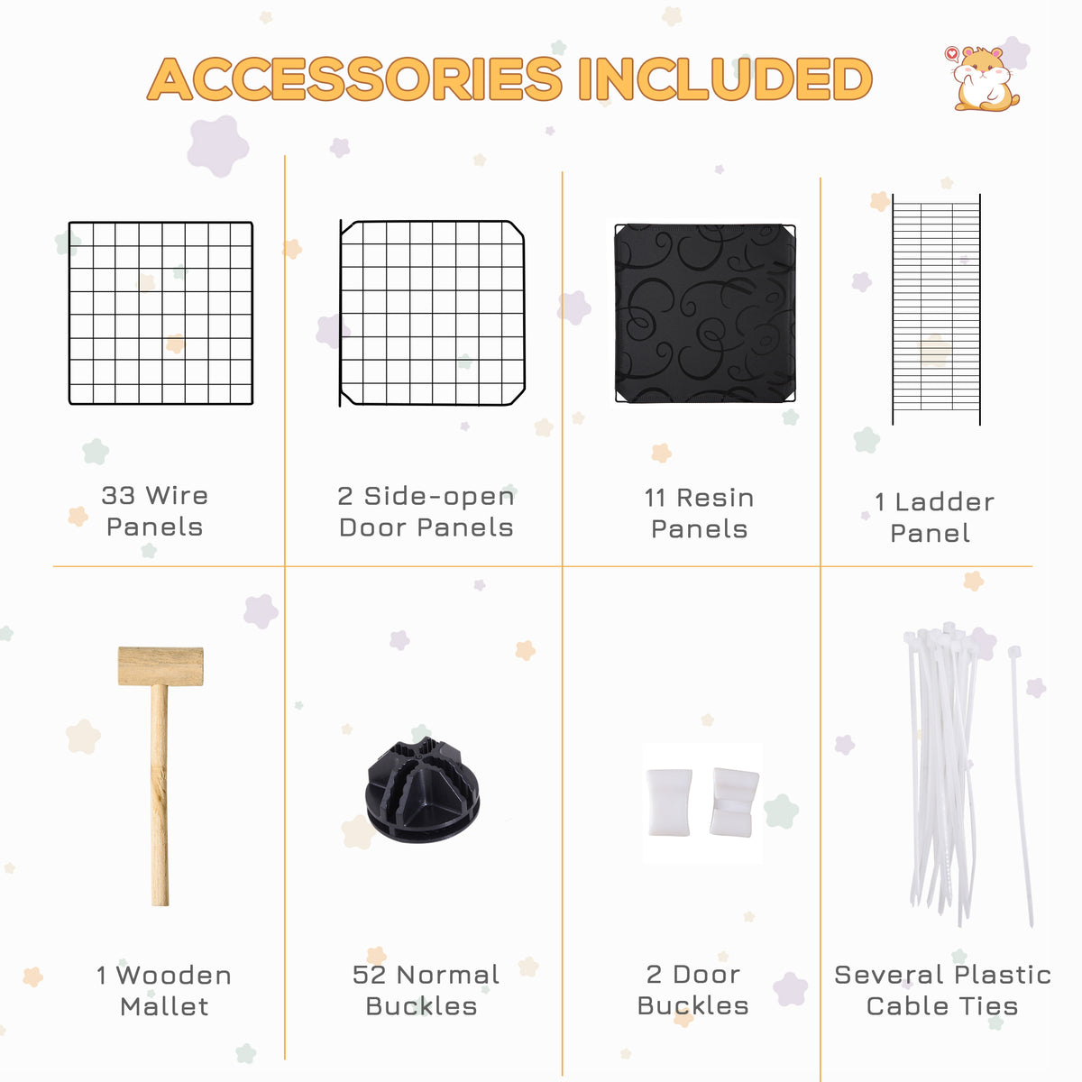 Parc pour petits animaux modulable 46 panneaux