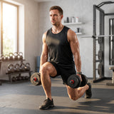 Haltères ajustables 2-en-1 20 kg — noir