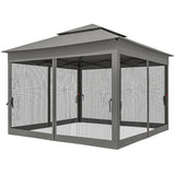 Tente pop-up 2 niveaux avec moustiquaire 335 x 335 cm