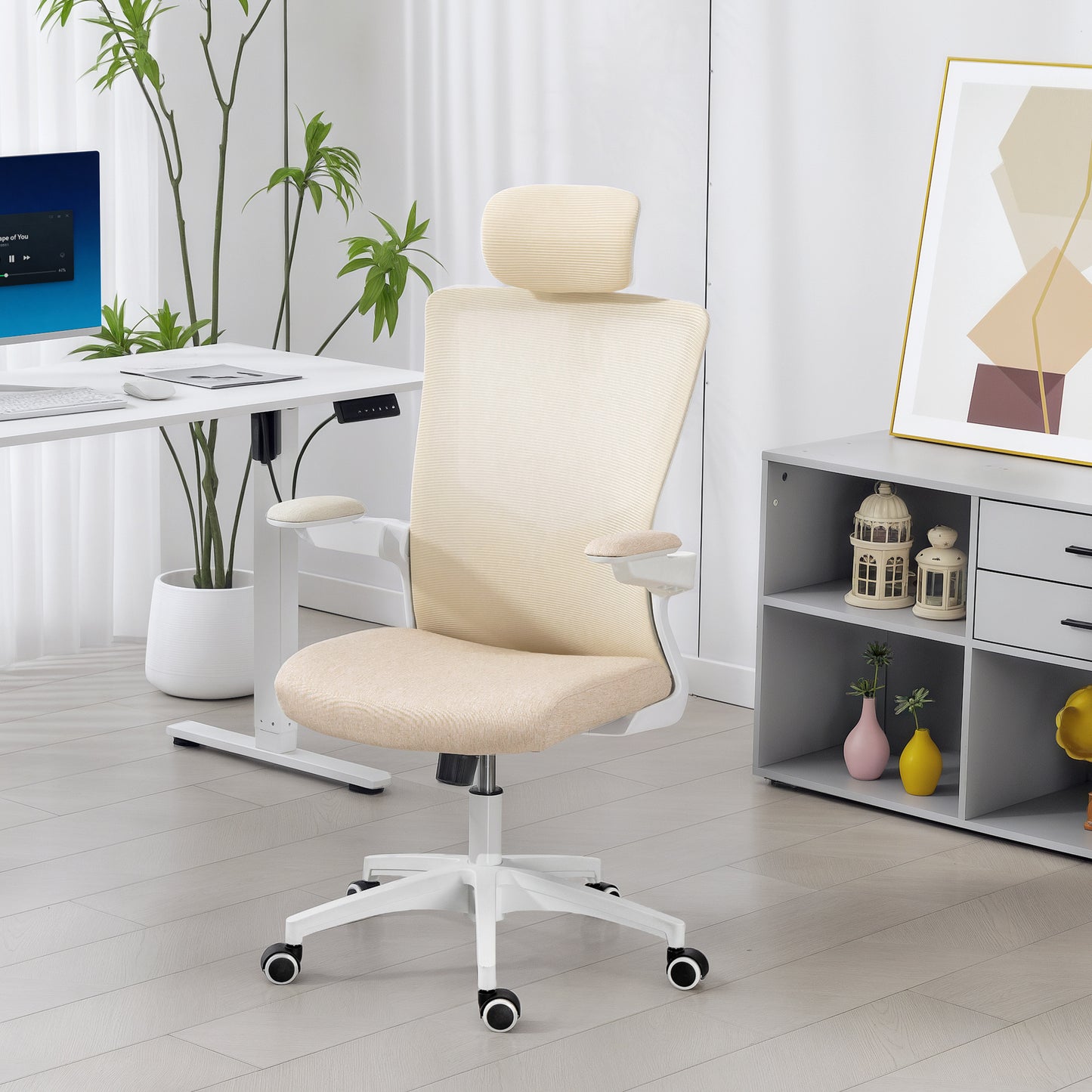 Chaise de bureau ergonomique avec support lombaire réglable
