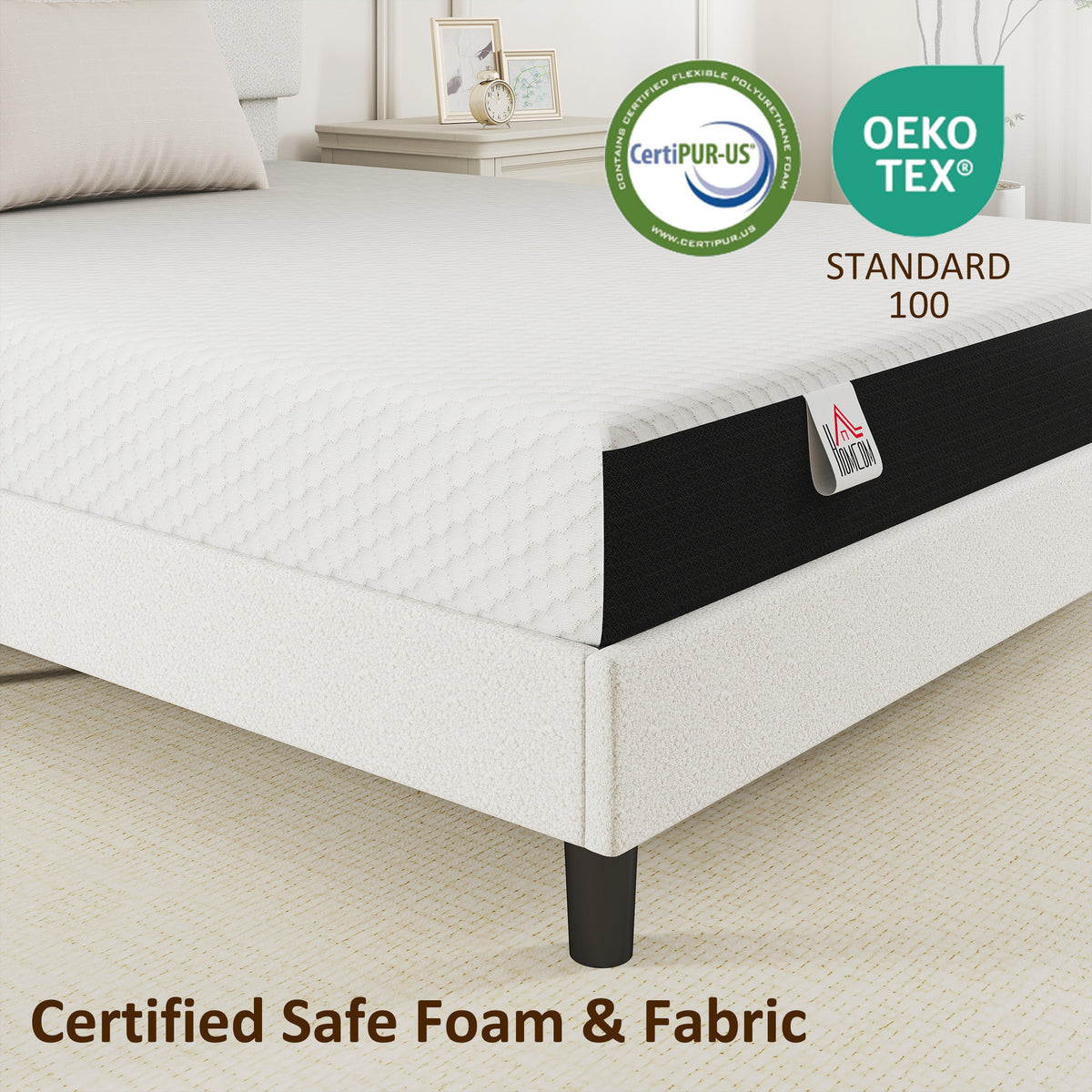 Matelas mousse à mémoire de forme gel rafraîchissant 20 cm