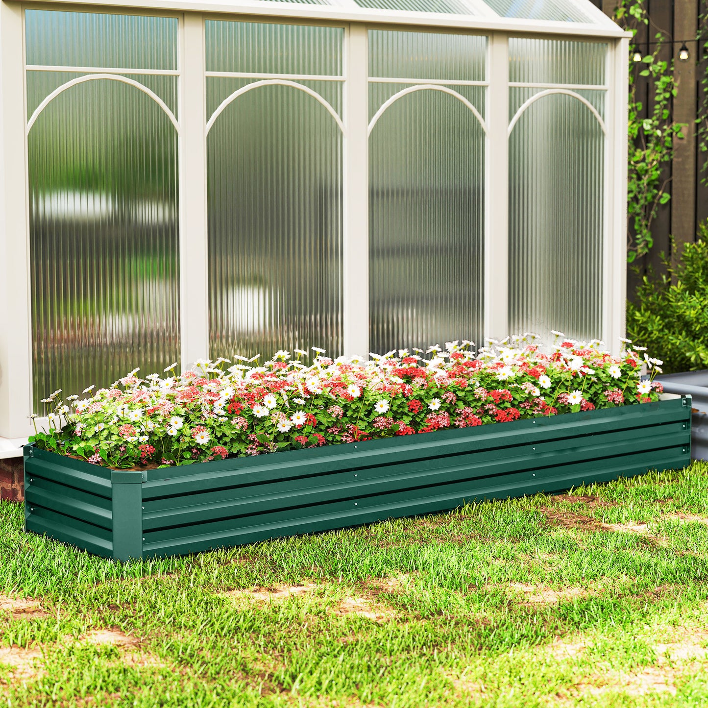 Bac surélevé galvanisé 8'x2'x1' pour jardin