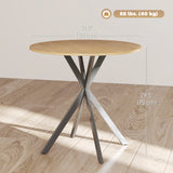 Table ronde industrielle compacte 80 cm