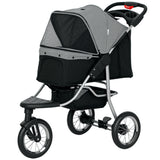 Poussette pour chiens 3 roues pliable avec auvent ajustable