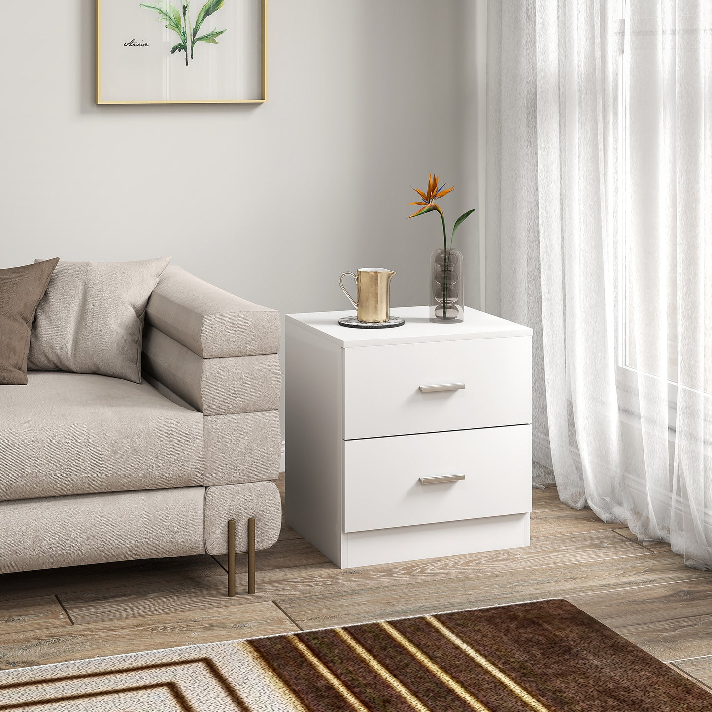 Table de chevet moderne 2 tiroirs