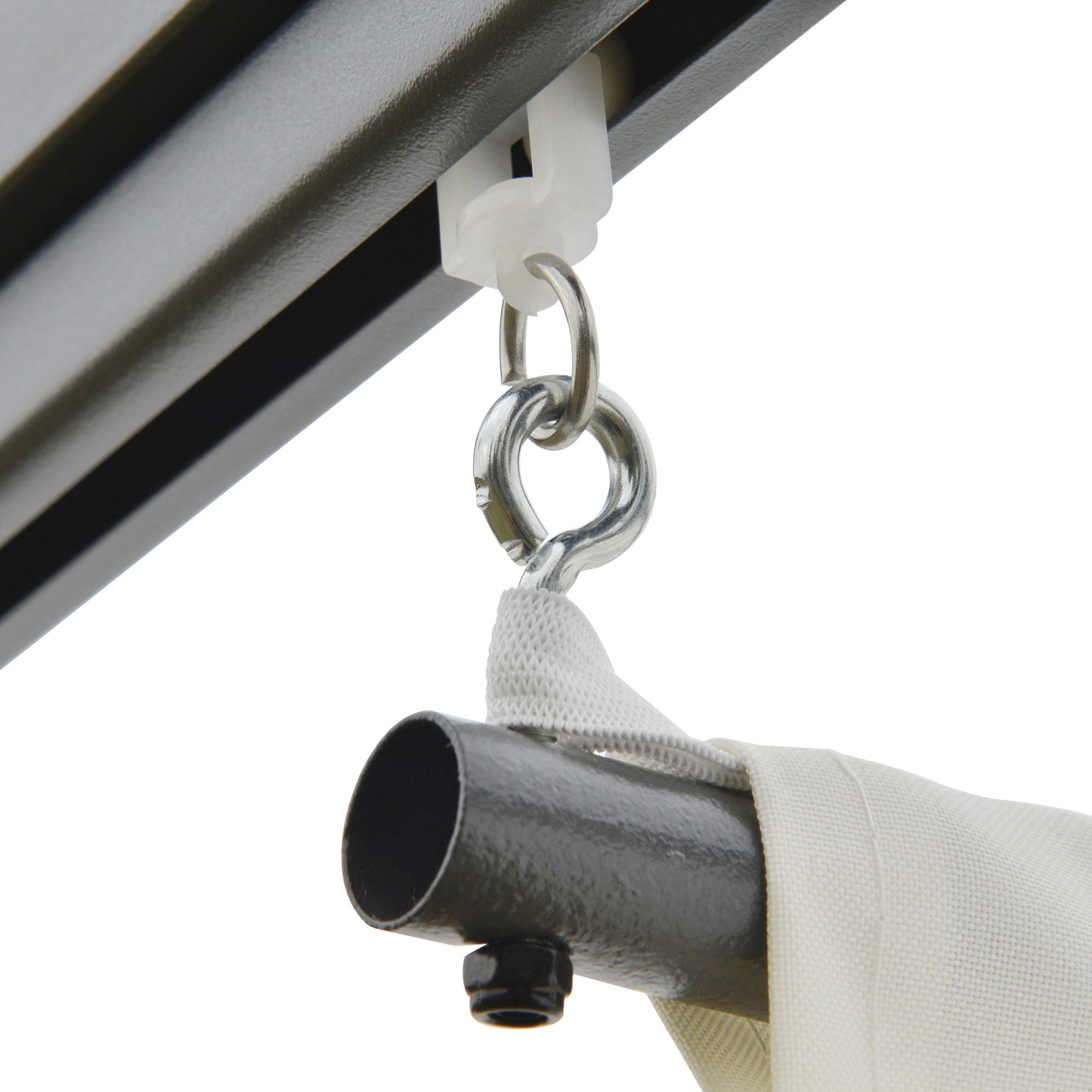 Pergola extérieure rétractable 3x3m cadre métal