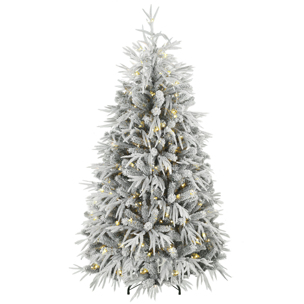 Arbre de Noël artificiel floqué lumineux