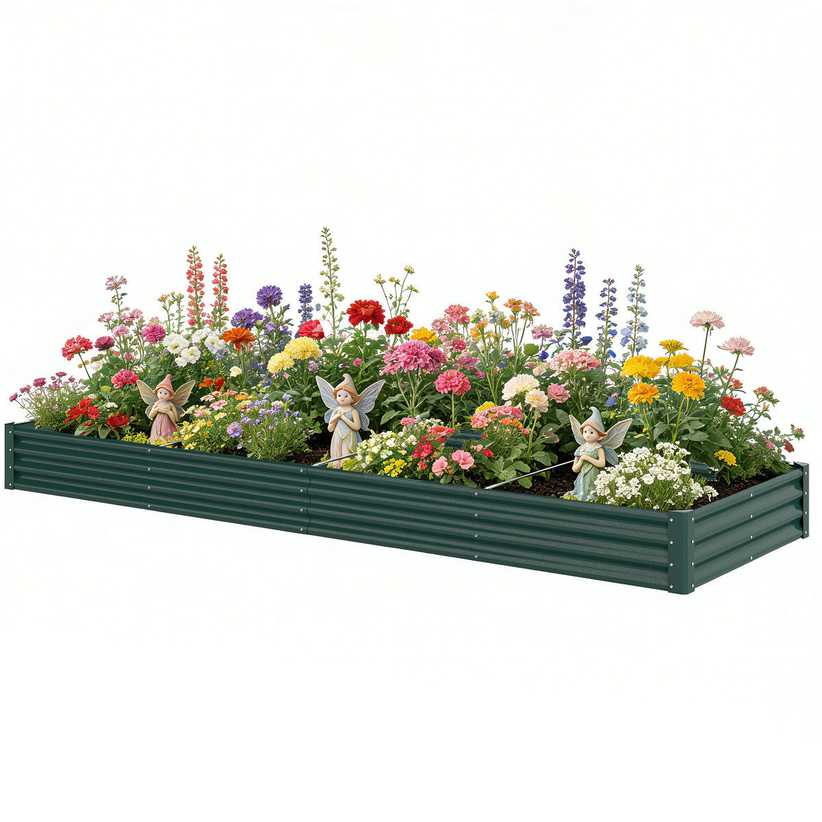 Jardinière surélevée galvanisée 365 x 120 x 30 cm