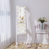 Armoire à bijoux sur pied avec miroir éclairé et LED