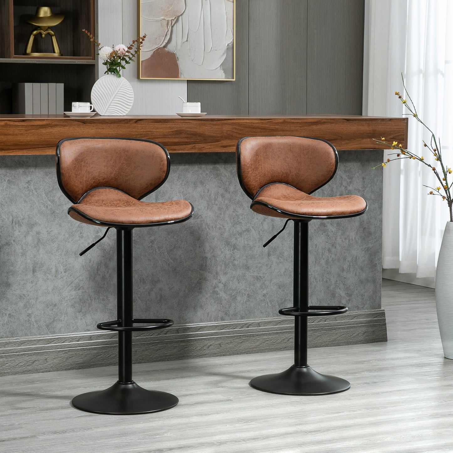 Tabourets de bar ajustables pivotants ensemble de 2