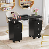 Table de manucure avec dépoussiéreur électrique