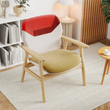 Chaise d'appoint moderne avec accoudoirs en bois