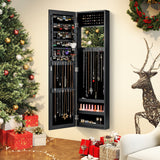 Armoire à bijoux murale avec miroir pleine longueur