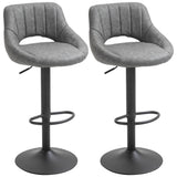 Tabourets de bar pivotants hauteur ajustable ensemble de 2