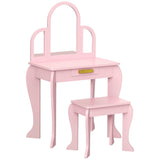 Coiffeuse enfant avec tabouret et miroirs