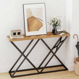 Table console 140 cm cadre en métal robuste