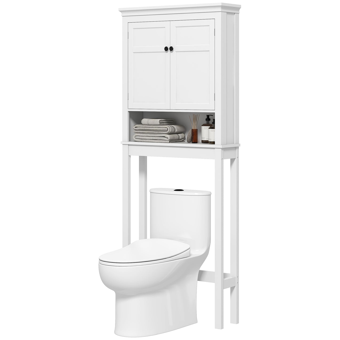 Armoire de salle de bain 3 niveaux au-dessus des toilettes