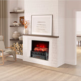 Foyer électrique 51 cm avec bûches en bois de bouleau