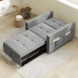Fauteuil-lit convertible en velours avec USB