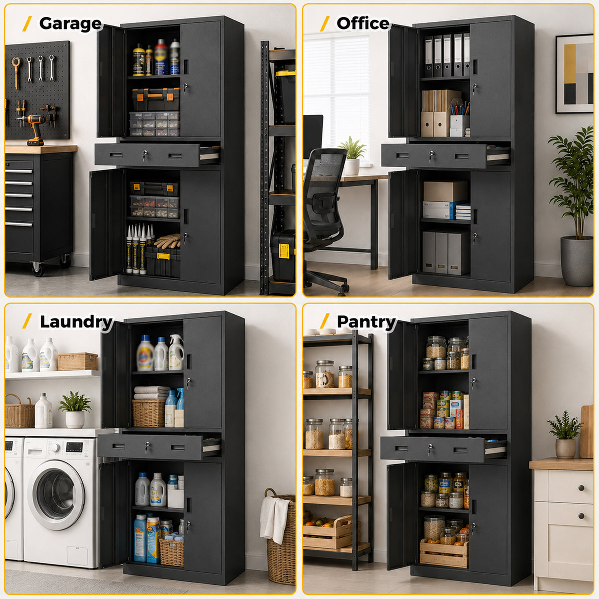 Armoire de rangement métallique verrouillable 180 cm