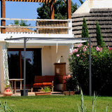 Pergola extérieure rétractable 3x3m cadre métal