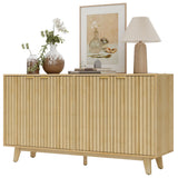 Buffet bas cannelé de salon 140 x 40 x 76 cm