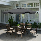 Parasol de patio solaire LED inclinable 10 x 10 pi