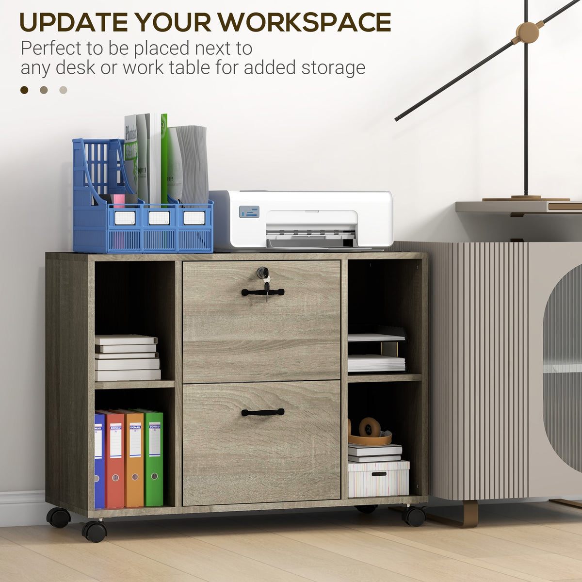 Caisson de bureau mobile et verrouillable