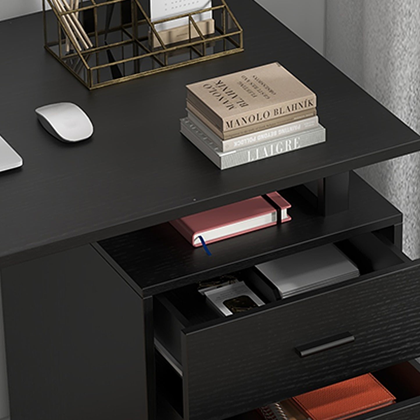 Bureau informatique tiroirs amovibles 47 po