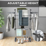 Séchoir à vêtements 3 étages pliable — acier inoxydable