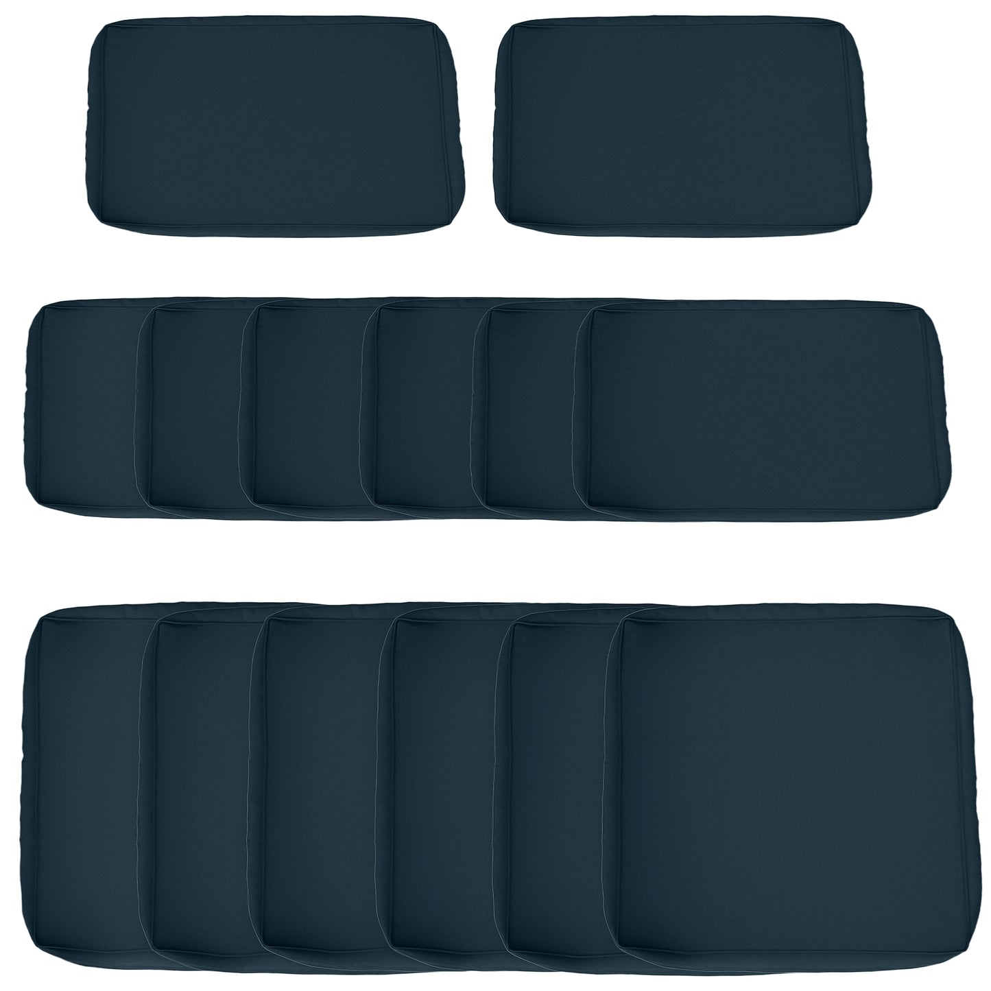 Housses de coussins patio ensemble 14 pièces polyester