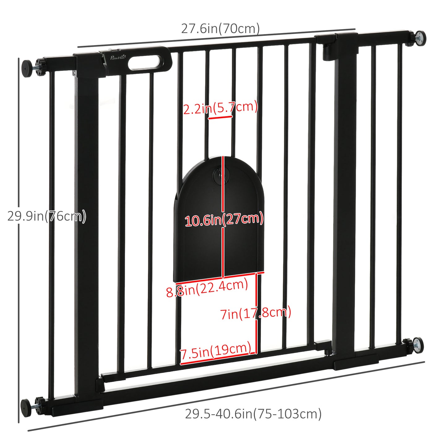 Barrière pour chien extra-large avec petite porte