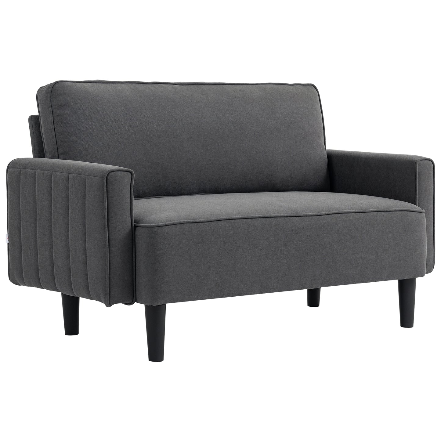 Sofa 2 places en tissu lin rembourré épais