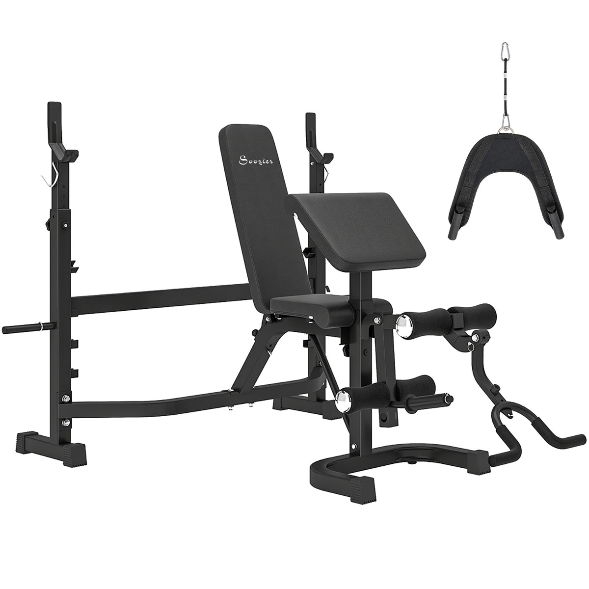 Banc de musculation réglable avec support à squat