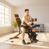 Banc de musculation réglable avec roulettes