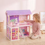 Maison de poupée en bois avec meubles