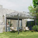 Pergola métal rétractable 305 x 305 cm