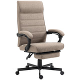 Chaise de bureau dossier haut inclinable avec repose-pieds