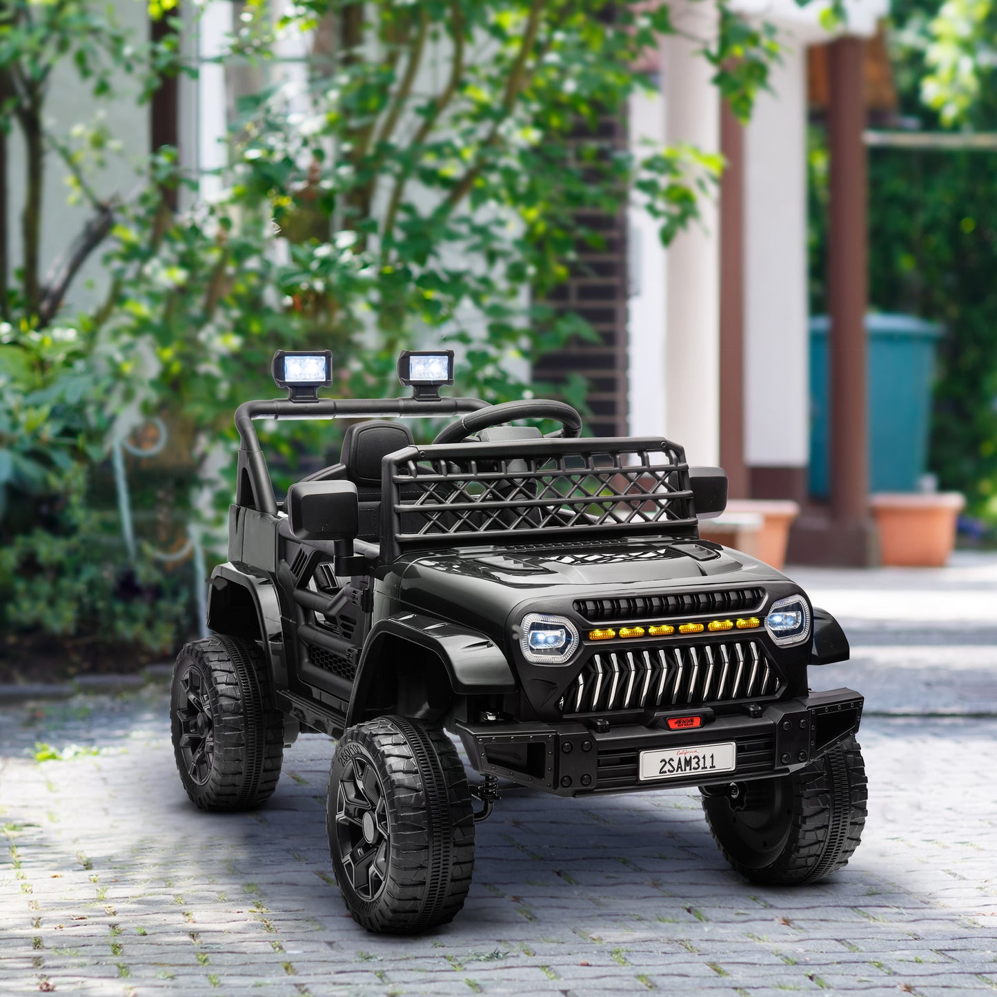 Camion électrique 12V télécommandé pour enfants avec suspension