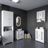 Meuble de rangement haut étroit pour salle de bains