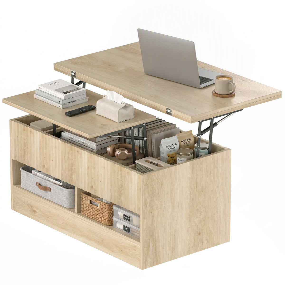 Table basse à plateau relevable et extensible