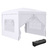 Tente Popup Extérieure 3m x 3m Gazebo Mariage — Blanc