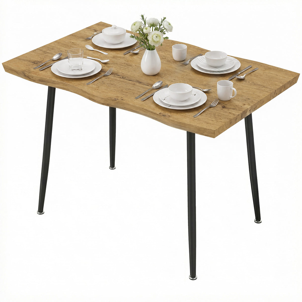 Table à manger style nordique 110 x 70 cm