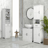 Meuble sous-lavabo double porte avec tablette ajustable
