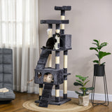 Tour de griffage multi-niveaux pour chat 173 cm