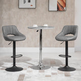 Tabourets de bar pivotants hauteur ajustable ensemble de 2